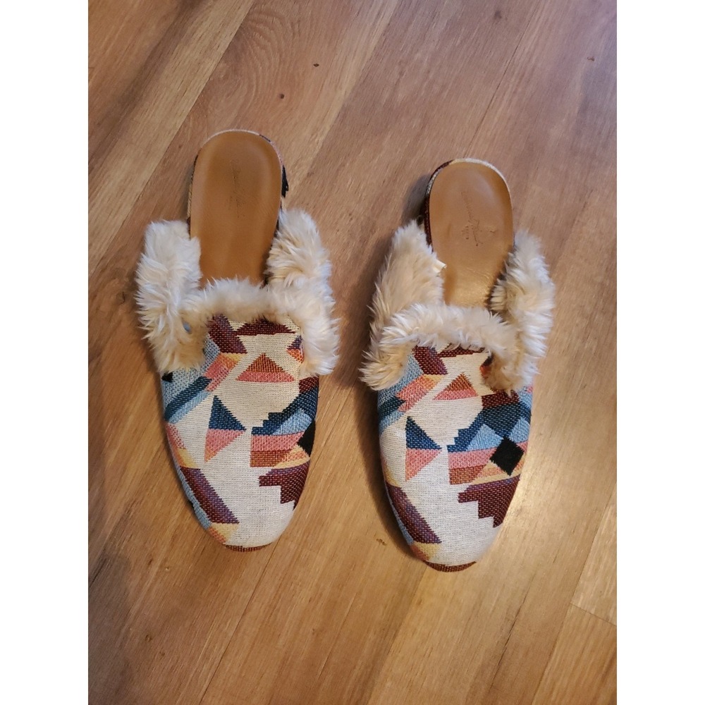 Universal Thread Multicolor Litzy Fur Mules/Slip-on 9